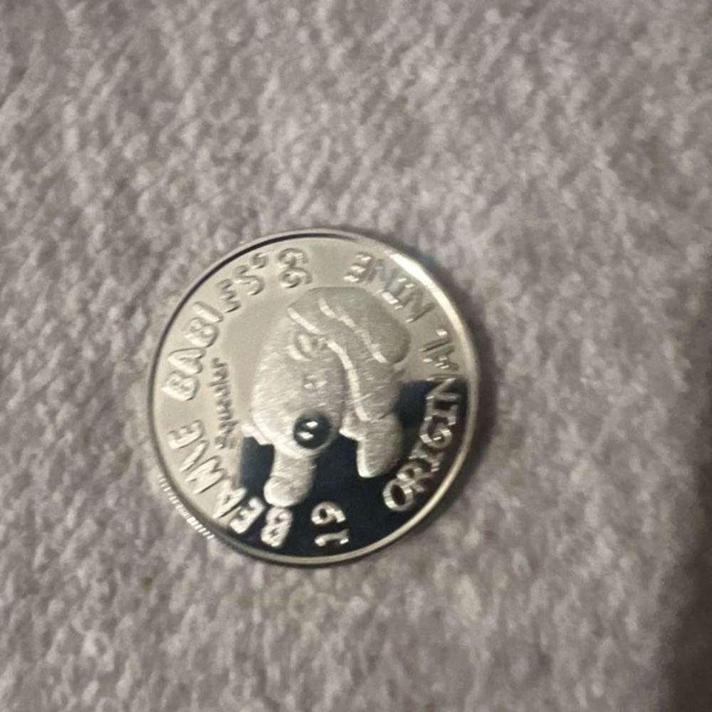 TY BEANIE BABIES OFFICIAL CLUB. 1999 ORIGINAL NINE CUBBIE SOUVENIR COIN New